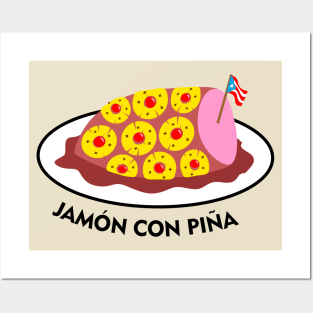 Jamon con Piña Puerto Rico Food Pineapple Ham Boricua Posters and Art